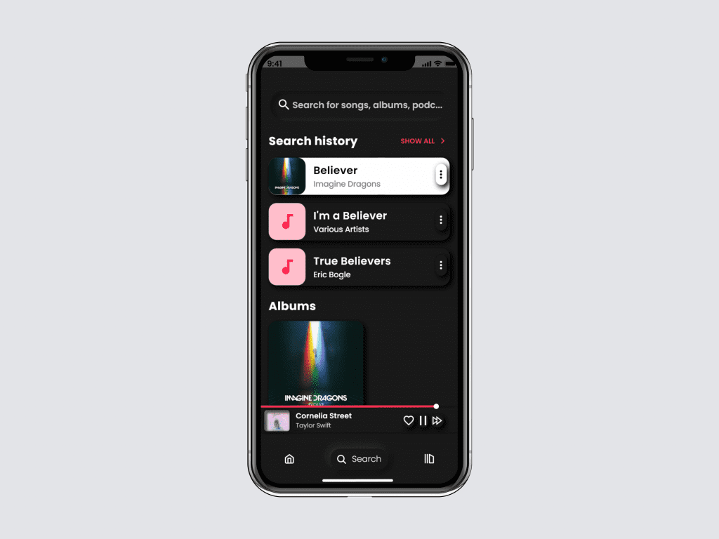 Neumorphic Music App